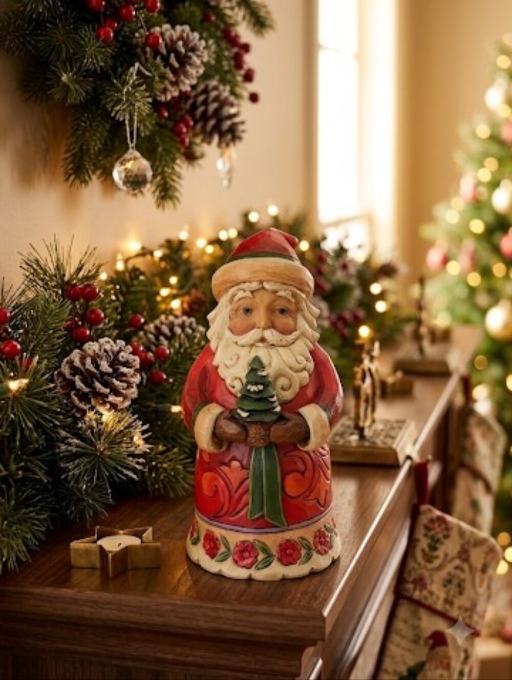 Vintage Jim Shore Santa Figurine Ornamemt